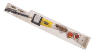 A BSA packing box inner together with 4x20 scope, target holder and pellets etc.