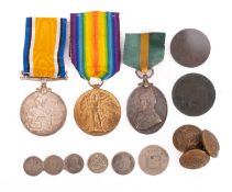 A WWI group of three to '136543 Gnr. AA.