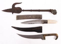 A late 19th century Burmese dha dagger,