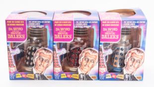 A set of three Product Enterprise Dr Who infra red control Daleks.