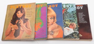 A Collection 1960s/1970s 'Gentleman's' magazines. mainly Playboy with Men Only and others.