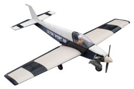 Two scratch built remote control aeroplanes,comprising an Irvine Tutor 40 and an Ultra Sport 60,