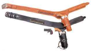 Two Italian ME Ranger 9mm blank firing single action revolvers.