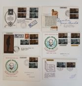 A group of six Churchill 1965 First Day Covers including Churchill Oxford, Churchill Bristol,
