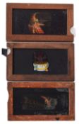 A collection of three 'Punch and Judy' single slip magic lantern slides.