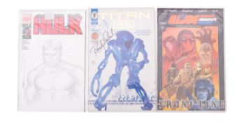 Three limited edition signed comic artworks. Comprising Titan A.E no.