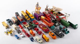 A collection of Lesney diecast vehicles.