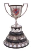A George V silver two handled presentation trophy by J.