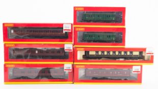 Seven Hornby OO/HO British Rail coaches.