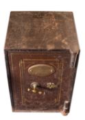 A late 19th Century cast iron safe, maker J Cartwright & Son, West Bromwich.