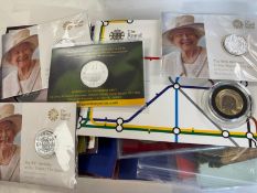 Fifty Five GB Coin and Commemorative sets etc including Year Sets, Silver coins.