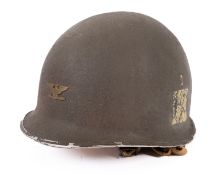 A WWII American Paratrooper's helmet.