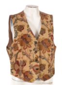 A group of three lady's waistcoats, including a black and red stripped 'Chelsea Girls' waist coat,