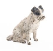A late 19th/early 20th century cold painted figure of a Terrier, unsigned 6.