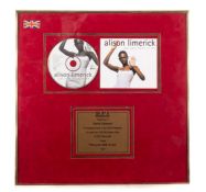 A Gold disc awarded to David Zafarani for the single 'Put Your Faith in Me'.