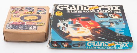 A Grand Prix 2 Lane Road Racing slot car set.