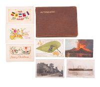 An early 20th Century leather bound autograph album.