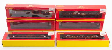 Six Hornby OO/HO British Rail coaches.