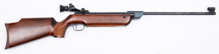 A Walther MOD55 break barrel target air rifle. Serial number 113136, .177 calibre, having a14.