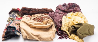 A collection of mid Century and later textiles.