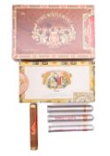 A part box of Romeo and Julieta Cuban cigars. Together with three Romeo and Julieta no.