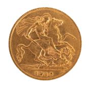 A 1913 Edward VII half sovereign