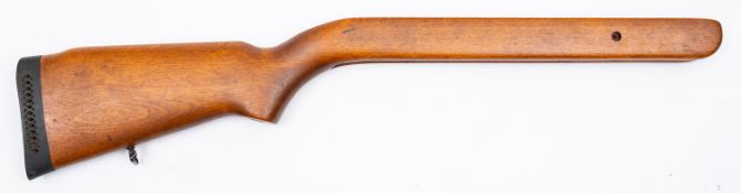 A BSA Airsporter air rifle mahogany stock. Having a rubber butt plate and 14' length of pull.