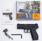 A Gletcher TRS24/7 air pistol. Serial number 37TRP1067, .