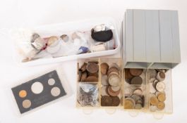 A collection of coins. Irish, Australian and USA. 1968 Proof set 1887 half crown etc.