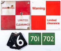 A collection of 20th century enamel railway signs.