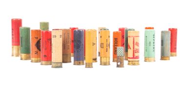 A collection of twenty-five various paper case collectors cartridges including one 8 bore and one