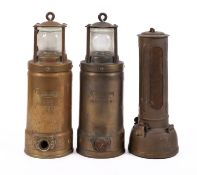Two early 20th Century Oldham Miners Lamps.