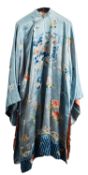 An early 20th century Chinese embroidered silk robe,