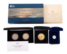 A Royal Mint 2020 silver proof set (boxed), Isle of Mann silver proof £1 coin,