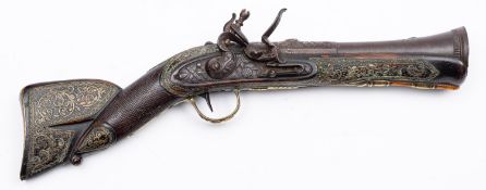 A 19th Century Turkish inlaid knee gun.