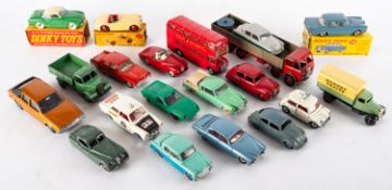 A collection of Dinky diecast cars.
