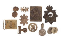 A Royal Scots ' brass crossbelt plate,