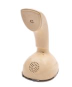 A late 20th century Swedish Ericofon 'Cobra phone' rotary dial telephone,