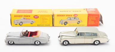 A Dinky diecast Rolls Royce Phantom V number 198.