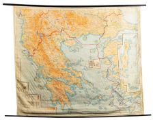 Three WWII silk 'Escape' Maps of Europe.