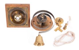 An early 20th Century brass 'pull' door bell.