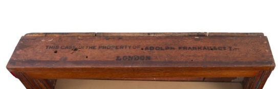 A mid 20th century glass fronted wooden display cabinet.