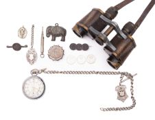 A pair of WWI Carl Zeiss Armeefeldstecher field binoculars.