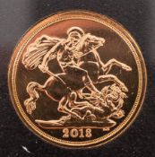 A 2018 uncirculated sovereign.