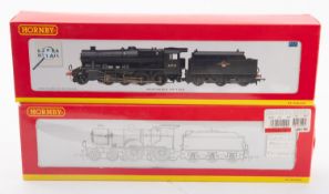 Two Hornby OO/HO BR steam locomotives and tenders.