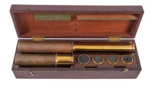 An early 20th Century brass telescope.