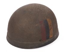 A WWII Royal Army Medical Corps fibre shell paratroopers helmet.