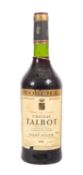 A bottle of Chateau Talbot St Julien 1978 4th growth. 75cl, no vol shown.