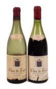 A bottle of Clos De Tart 1964 together with a 1972 vintage.