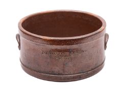 A Gallenkamp & Co Ltd, London, an earthenware saltglazed pot,